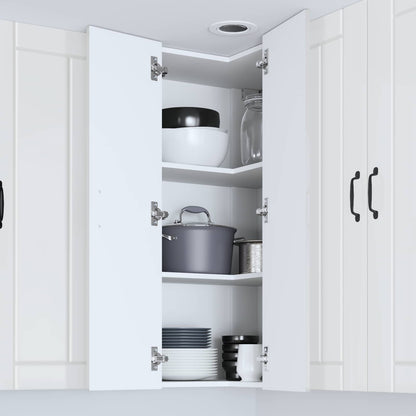 vidaXL Wall Corner Cabinet LUCCA High Gloss White 57 x 57 x 100 cm