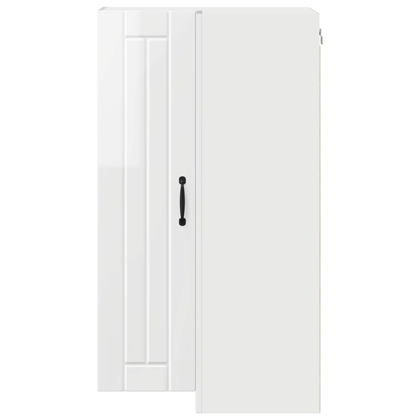 vidaXL Wall Corner Cabinet LUCCA High Gloss White 57 x 57 x 100 cm