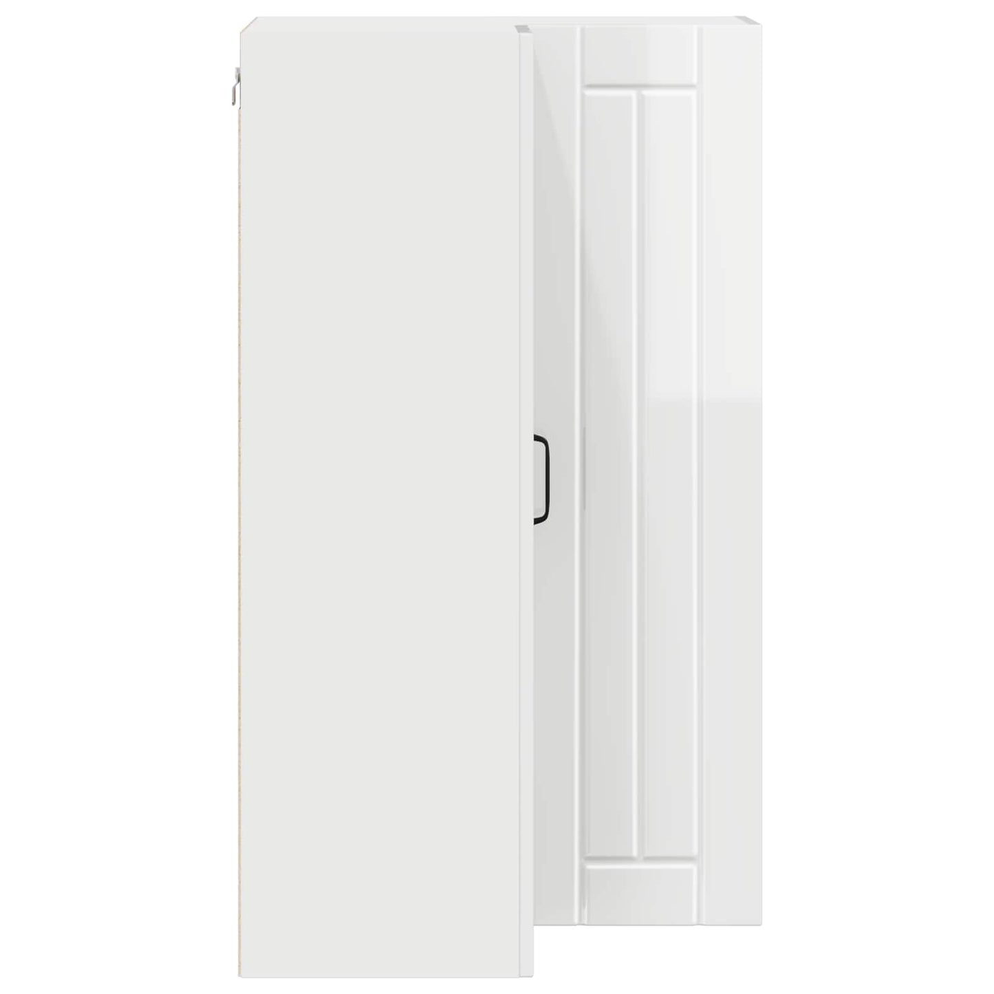 vidaXL Wall Corner Cabinet LUCCA High Gloss White 57 x 57 x 100 cm