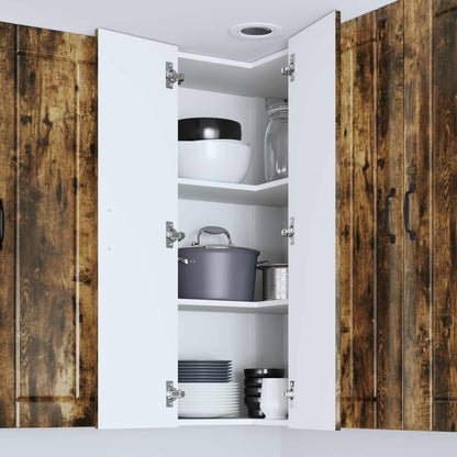 vidaXL Wall Corner Cabinet LUCCA Smoked Oak 57 x 57 x 100 cm