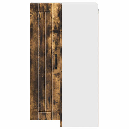 vidaXL Wall Corner Cabinet LUCCA Smoked Oak 57 x 57 x 100 cm