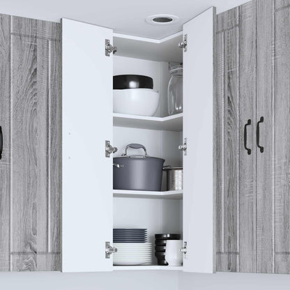 vidaXL Wall Corner Cabinet LUCCA Grey Sonoma 57 x 57 x 100 cm