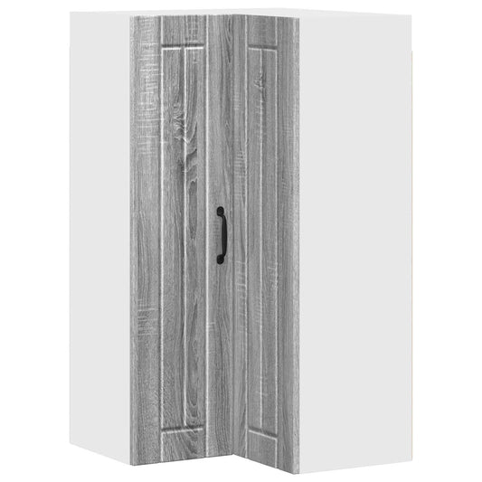 vidaXL Wall Corner Cabinet LUCCA Grey Sonoma 57 x 57 x 100 cm