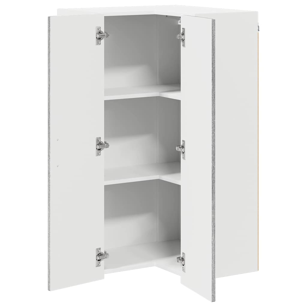 vidaXL Wall Corner Cabinet LUCCA Grey Sonoma 57 x 57 x 100 cm