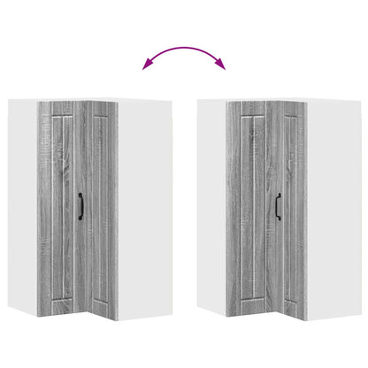 vidaXL Wall Corner Cabinet LUCCA Grey Sonoma 57 x 57 x 100 cm