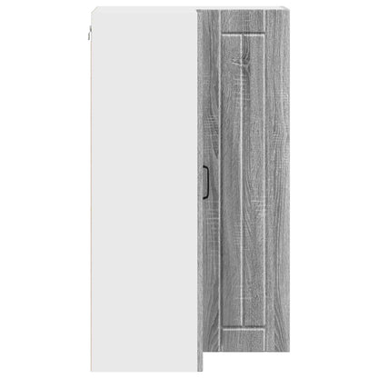 vidaXL Wall Corner Cabinet LUCCA Grey Sonoma 57 x 57 x 100 cm