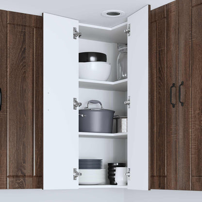 vidaXL Wall Corner Cabinet LUCCA Brown Oak 57 x 57 x 100 cm