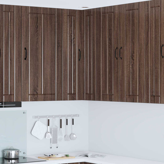 vidaXL Wall Corner Cabinet LUCCA Brown Oak 57 x 57 x 100 cm
