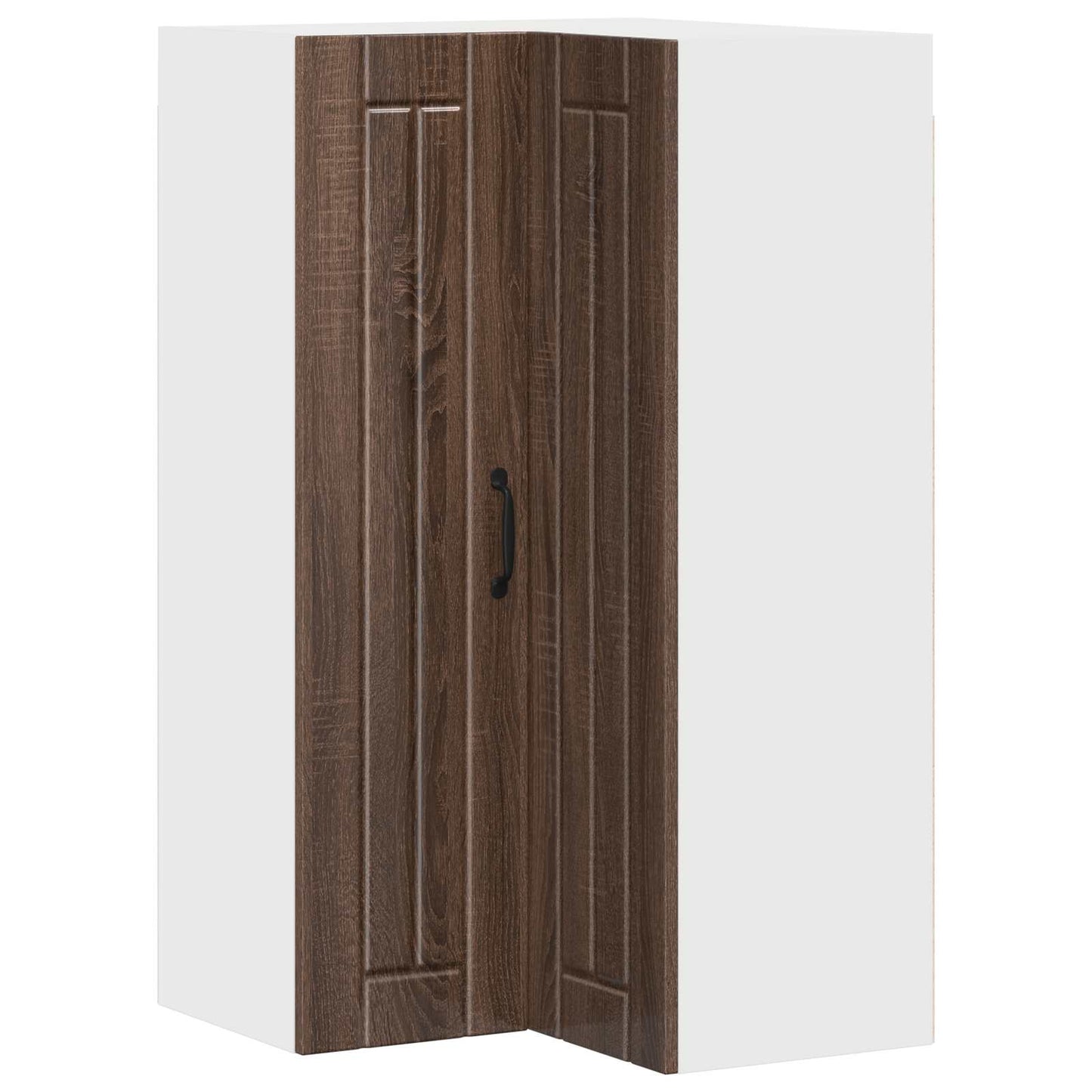 vidaXL Wall Corner Cabinet LUCCA Brown Oak 57 x 57 x 100 cm