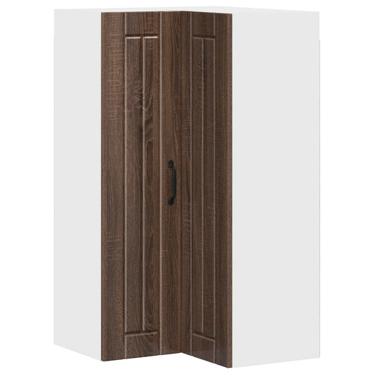 vidaXL Wall Corner Cabinet LUCCA Brown Oak 57 x 57 x 100 cm