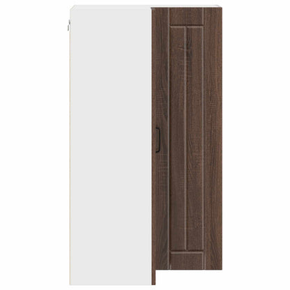 vidaXL Wall Corner Cabinet LUCCA Brown Oak 57 x 57 x 100 cm