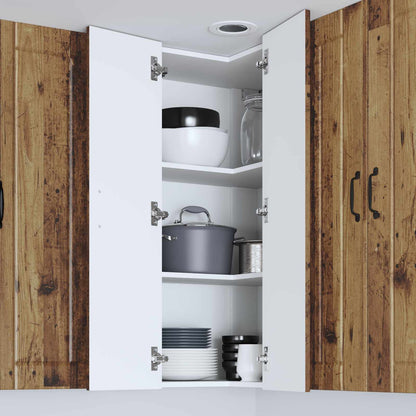vidaXL Wall Corner Cabinet LUCCA Old Wood 57 x 57 x 100 cm