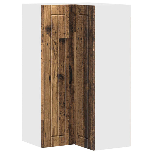 vidaXL Wall Corner Cabinet LUCCA Old Wood 57 x 57 x 100 cm