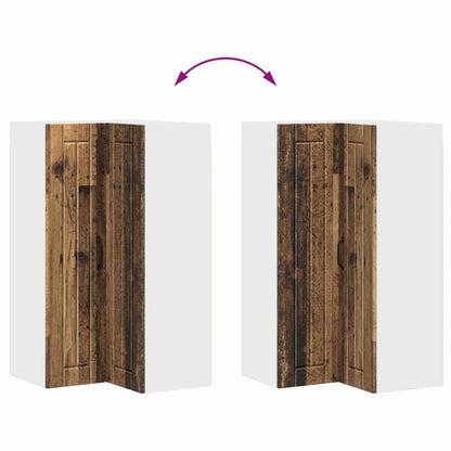 vidaXL Wall Corner Cabinet LUCCA Old Wood 57 x 57 x 100 cm