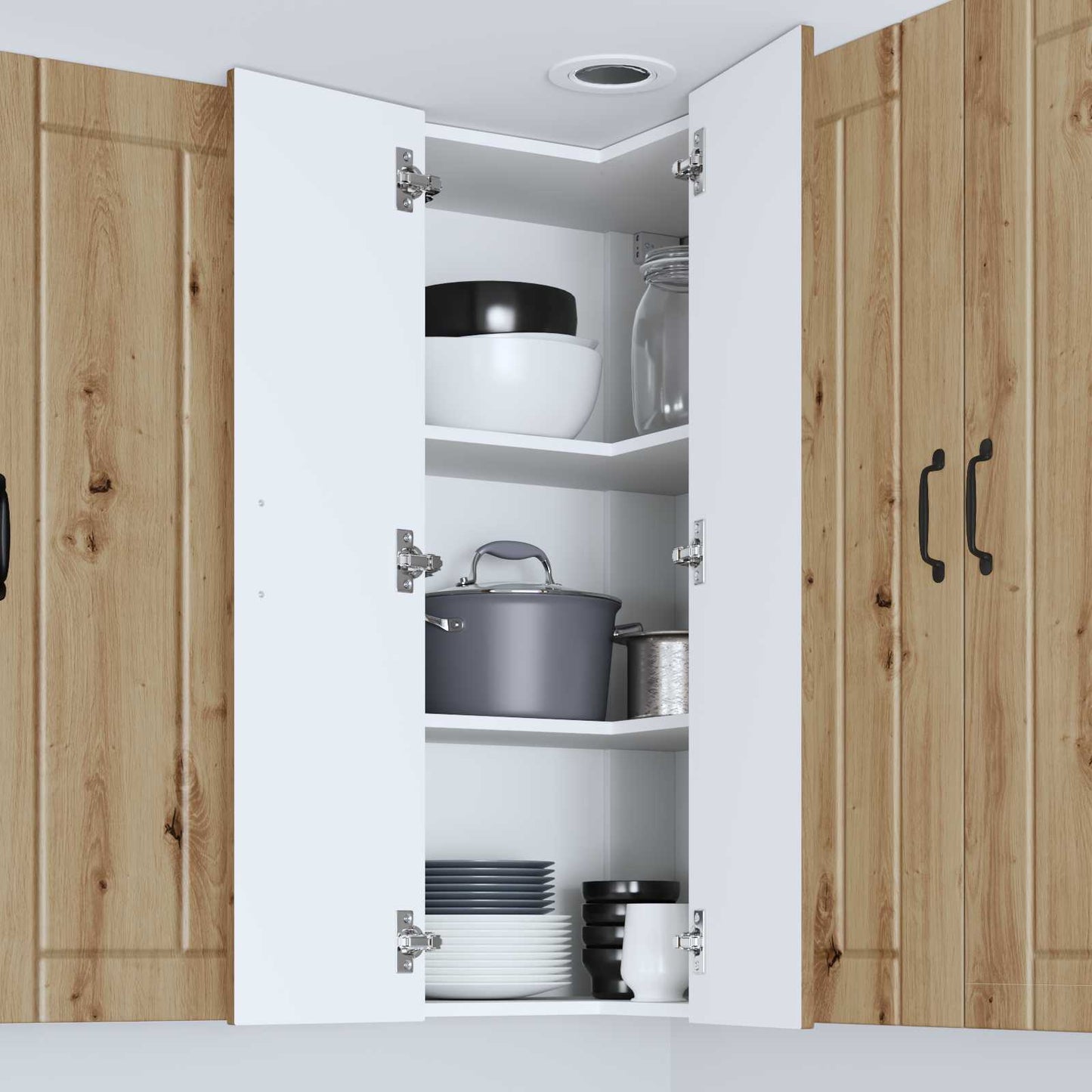 vidaXL Wall Corner Cabinet LUCCA Artisan Oak 57 x 57 x 100 cm