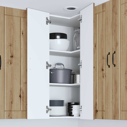 vidaXL Wall Corner Cabinet LUCCA Artisan Oak 57 x 57 x 100 cm