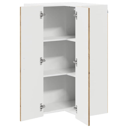 vidaXL Wall Corner Cabinet LUCCA Artisan Oak 57 x 57 x 100 cm