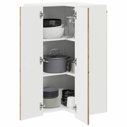 vidaXL Wall Corner Cabinet LUCCA Artisan Oak 57 x 57 x 100 cm