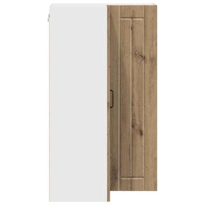vidaXL Wall Corner Cabinet LUCCA Artisan Oak 57 x 57 x 100 cm