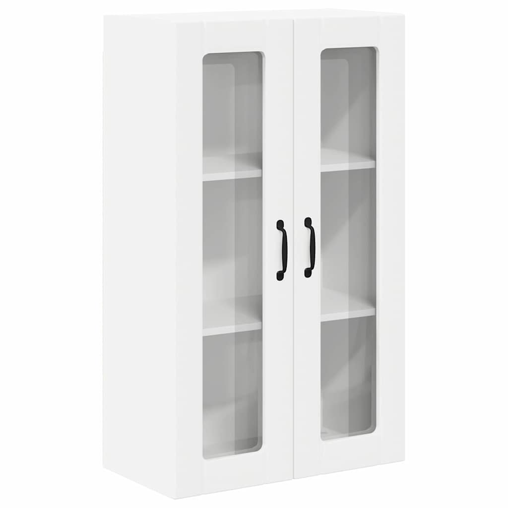 vidaXL Wall Glass Cabinet LUCCA White 60 x 31 x 100 cm Engineered Wood