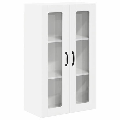 vidaXL Wall Glass Cabinet LUCCA White 60 x 31 x 100 cm Engineered Wood