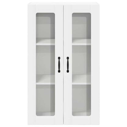 vidaXL Wall Glass Cabinet LUCCA White 60 x 31 x 100 cm Engineered Wood