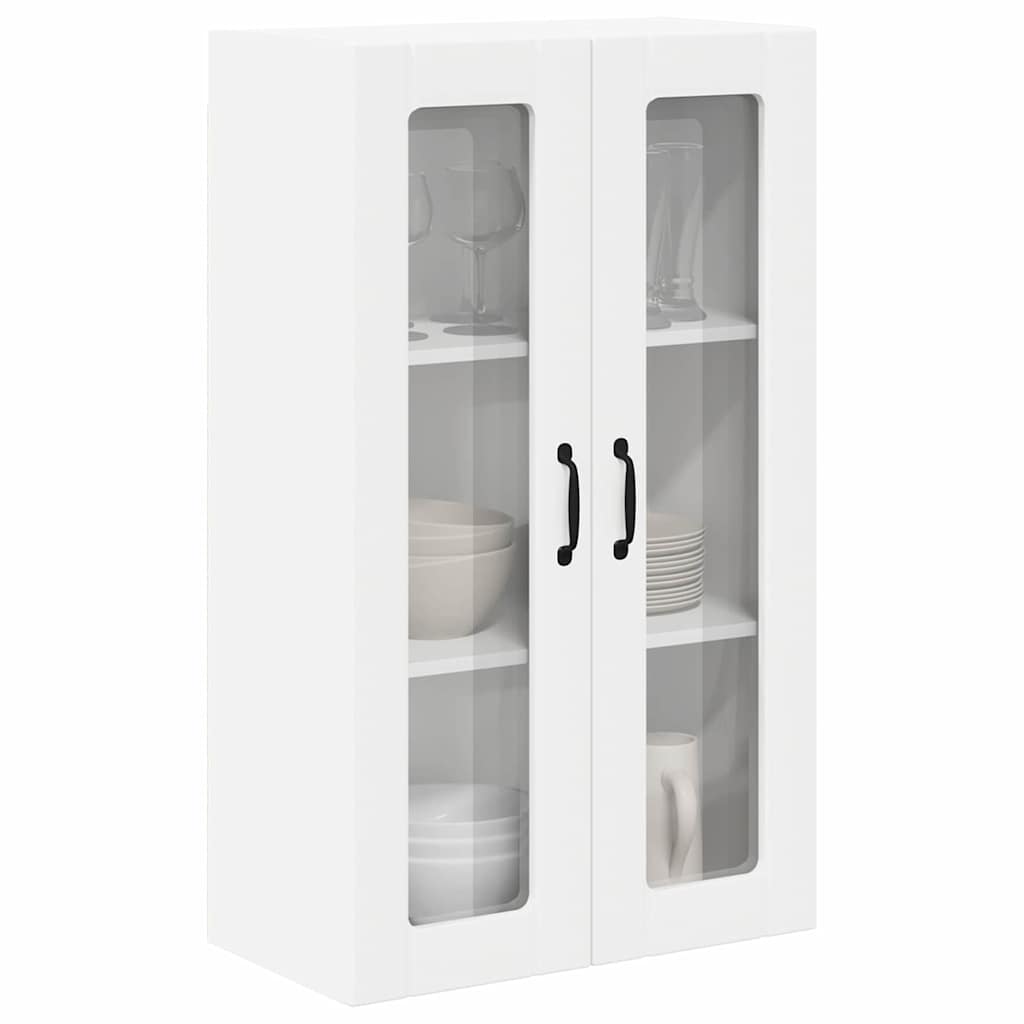 vidaXL Wall Glass Cabinet LUCCA White 60 x 31 x 100 cm Engineered Wood