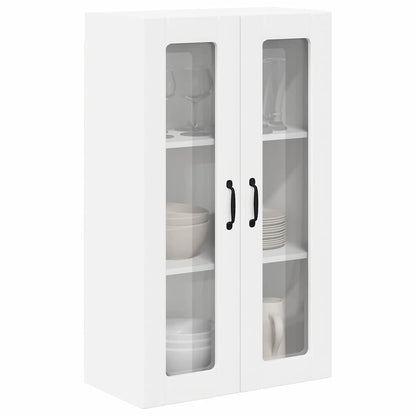 vidaXL Wall Glass Cabinet LUCCA White 60 x 31 x 100 cm Engineered Wood
