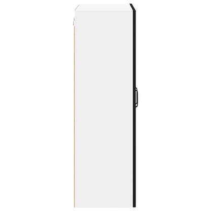 vidaXL Wall Glass Cabinet LUCCA Black 60 x 31 x 100 cm Engineered Wood
