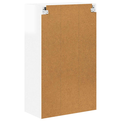 vidaXL Wall Glass Cabinet LUCCA High Gloss White 60 x 31 x 100 cm