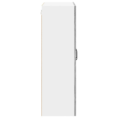 vidaXL Wall Glass Cabinet LUCCA Grey Sonoma 60 x 31 x 100 cm