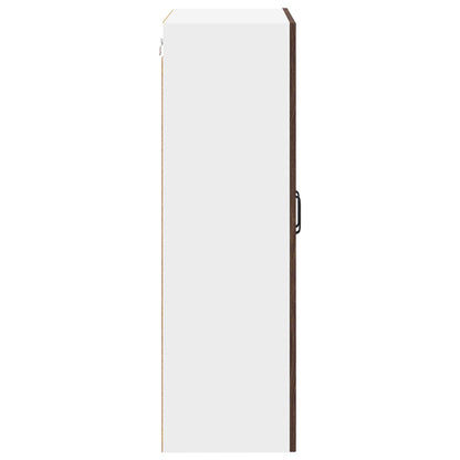 vidaXL Wall Glass Cabinet LUCCA Brown Oak 60 x 31 x 100 cm