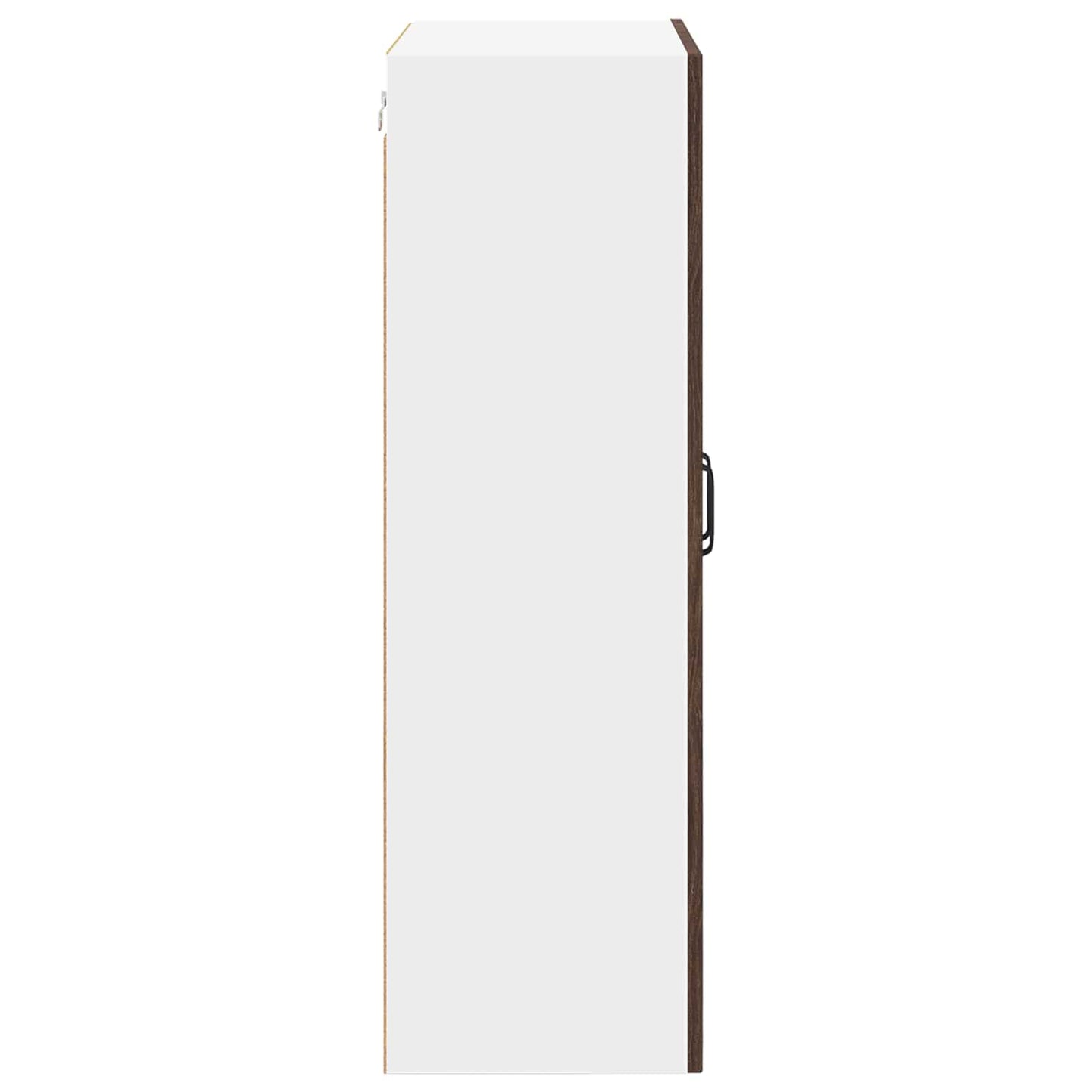 vidaXL Wall Glass Cabinet LUCCA Brown Oak 60 x 31 x 100 cm