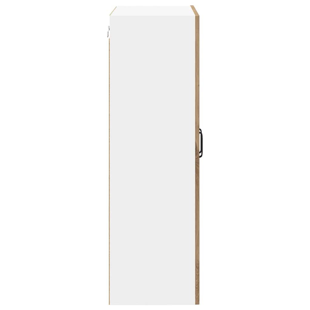 vidaXL Wall Glass Cabinet LUCCA Artisan Oak 60 x 31 x 100 cm