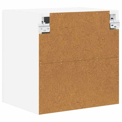 vidaXL Wall Glass Cabinet PORTO White 40 x 31 x 40 cm Engineered Wood