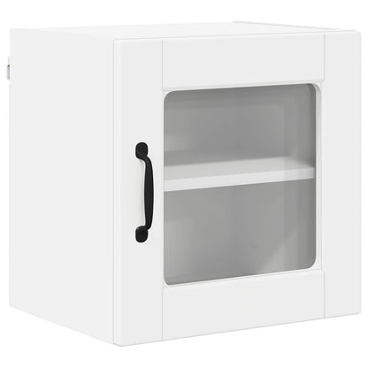 vidaXL Wall Glass Cabinet PORTO 2 pcs White 40 x 31 x 40 cm