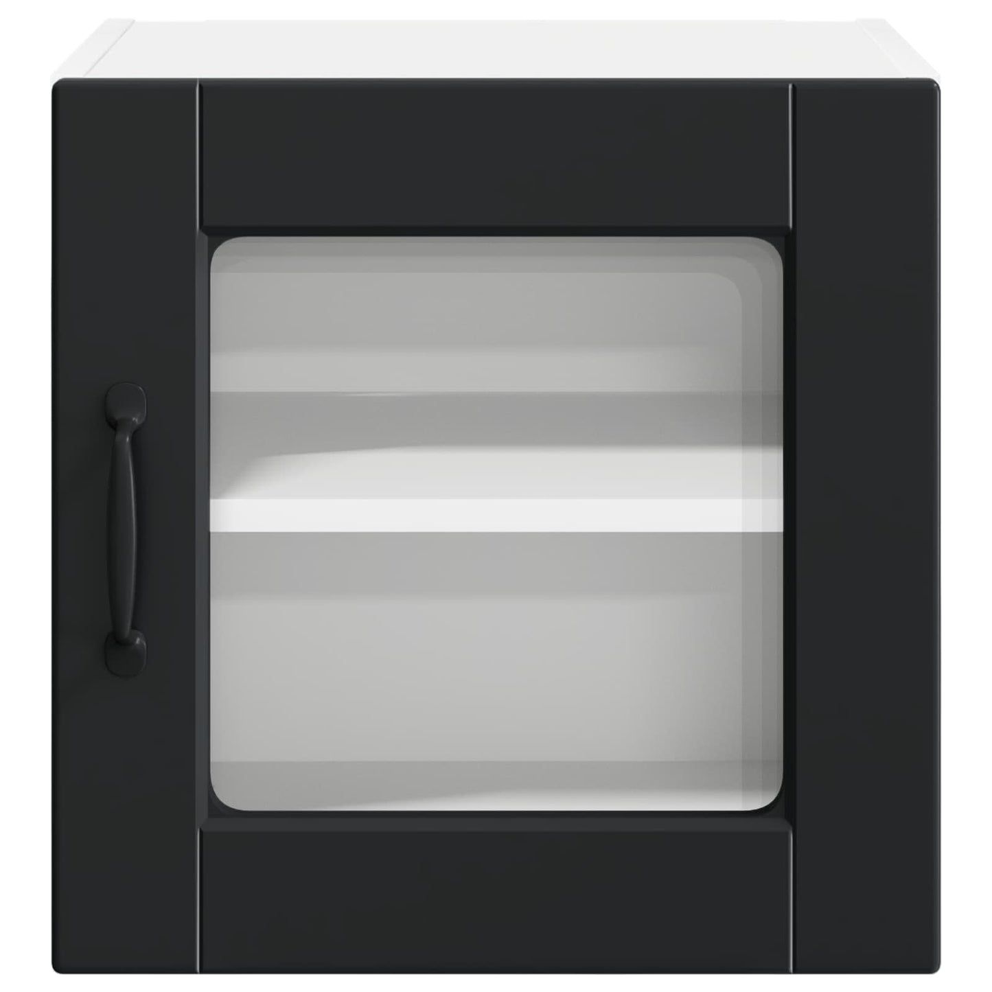 vidaXL Wall Glass Cabinet PORTO 2 pcs Black 40 x 31 x 40 cm