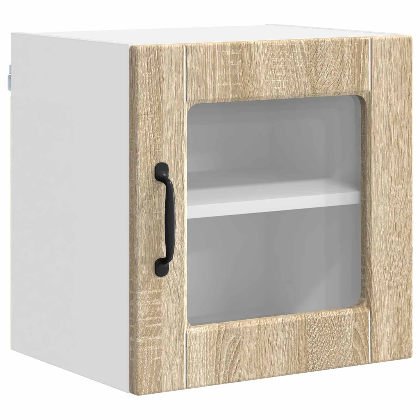 vidaXL Wall Glass Cabinet PORTO Sonoma Oak 40 x 31 x 40 cm
