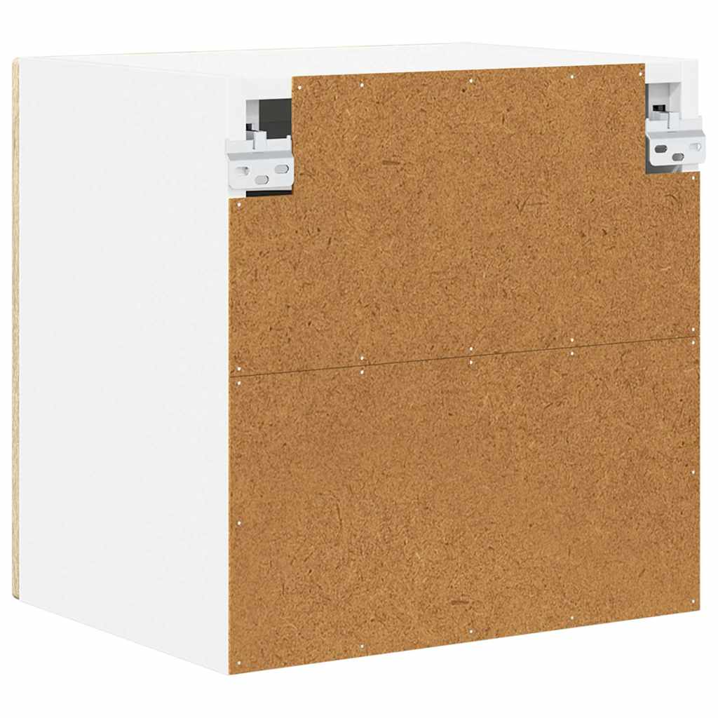 vidaXL Wall Glass Cabinet PORTO Sonoma Oak 40 x 31 x 40 cm