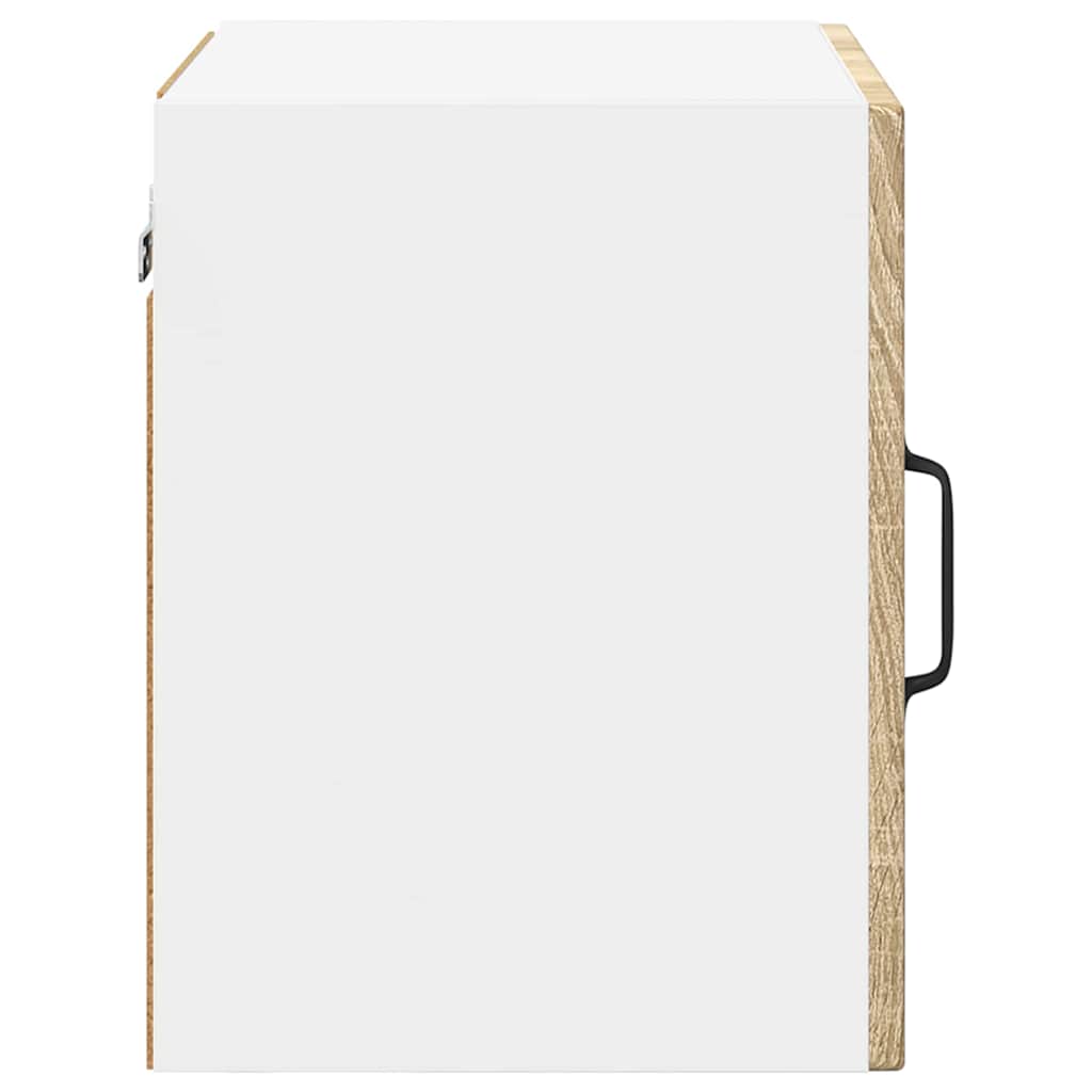 vidaXL Wall Glass Cabinet PORTO Sonoma Oak 40 x 31 x 40 cm