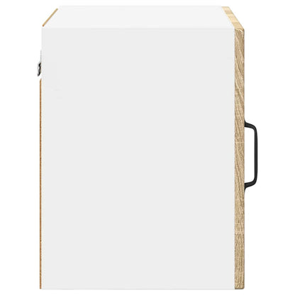 vidaXL Wall Glass Cabinet PORTO Sonoma Oak 40 x 31 x 40 cm