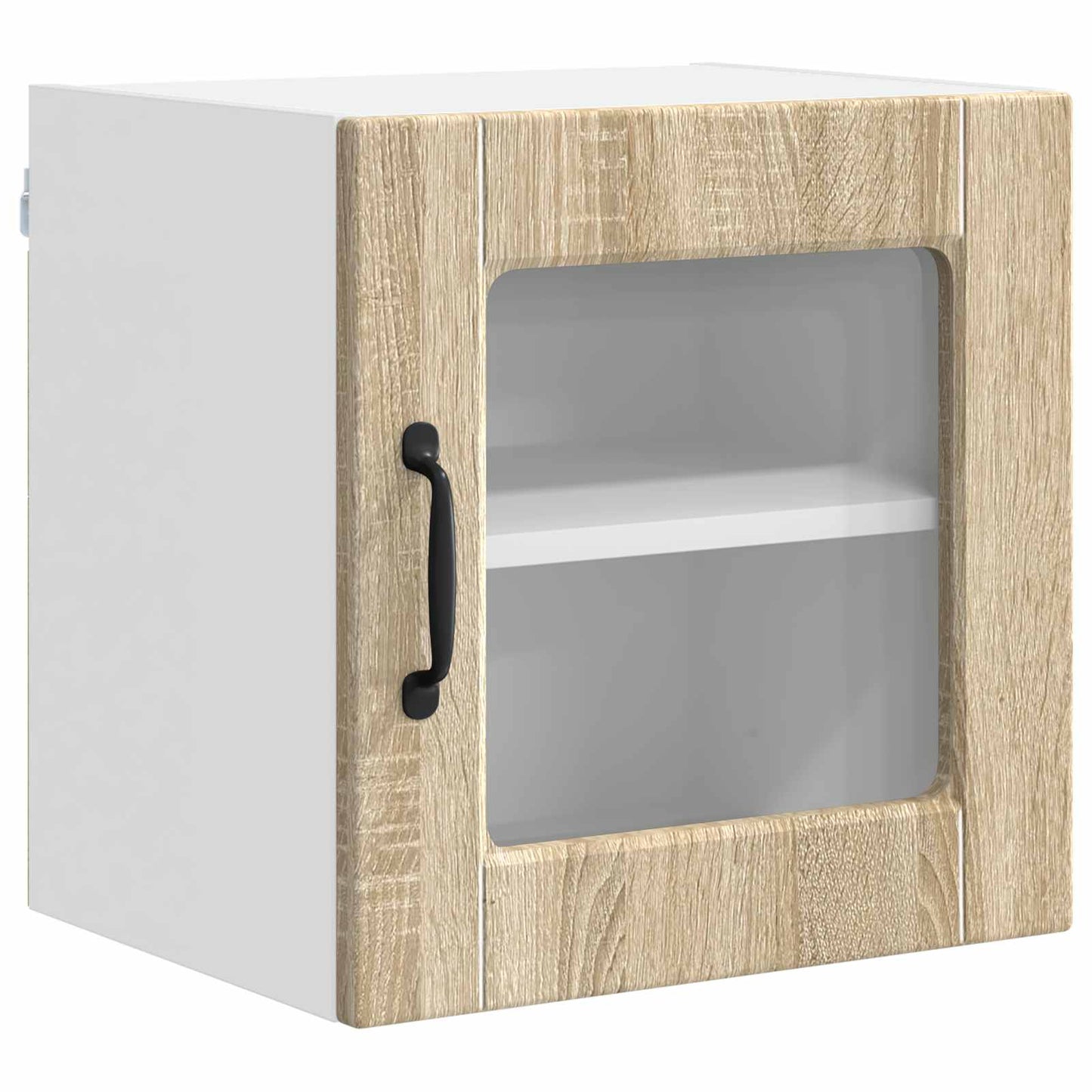 vidaXL Wall Glass Cabinet PORTO 2 pcs Sonoma Oak 40 x 31 x 40 cm