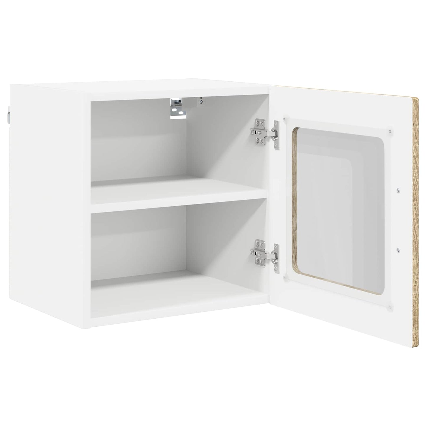 vidaXL Wall Glass Cabinet PORTO 2 pcs Sonoma Oak 40 x 31 x 40 cm