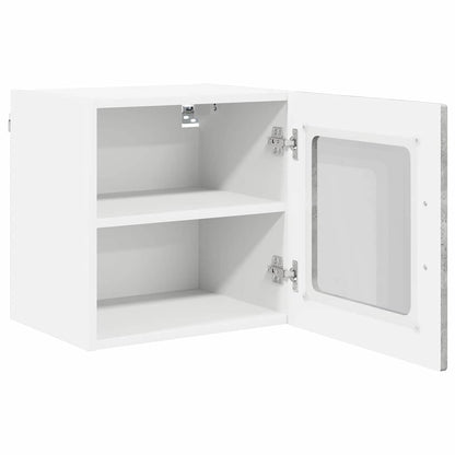 vidaXL Wall Glass Cabinet PORTO Concrete Grey 40 x 31 x 40 cm