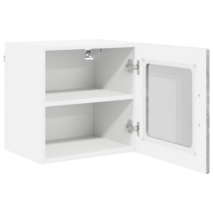 vidaXL Wall Glass Cabinet PORTO 2 pcs Concrete Grey 40 x 31 x 40 cm