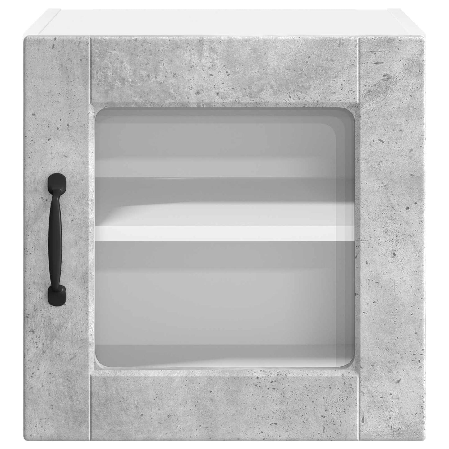 vidaXL Wall Glass Cabinet PORTO 2 pcs Concrete Grey Engineered Wood