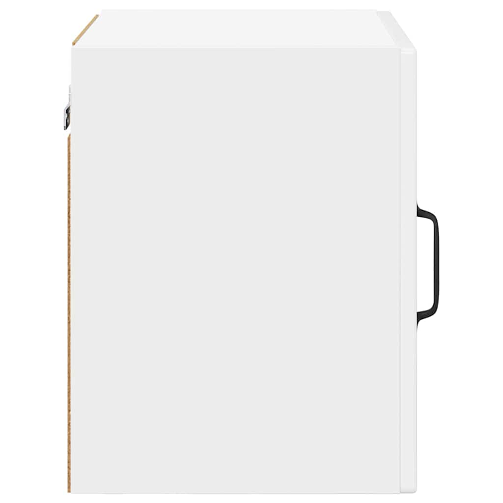 vidaXL Wall Glass Cabinet PORTO High Gloss White 40 x 31 x 40 cm