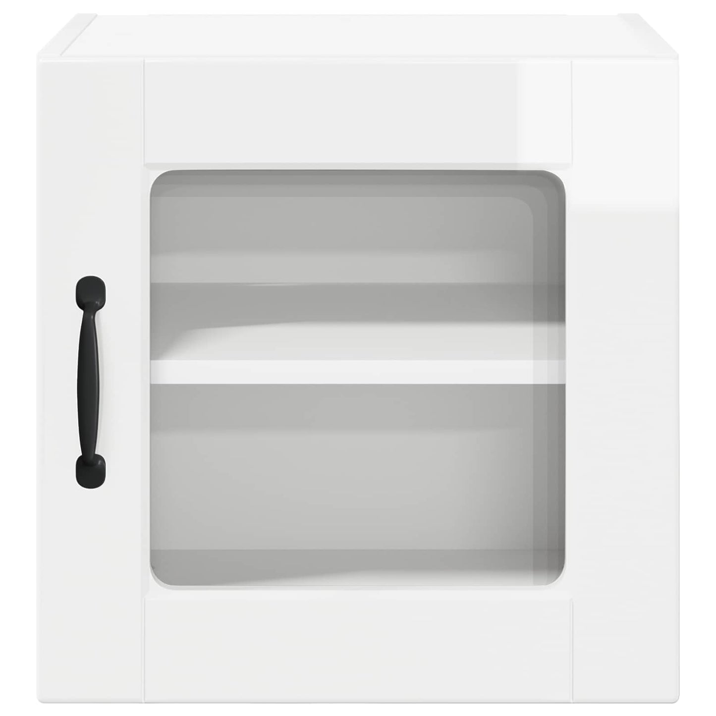 vidaXL Wall Glass Cabinet PORTO 2 pcs High Gloss White 40 x 31 x 40 cm