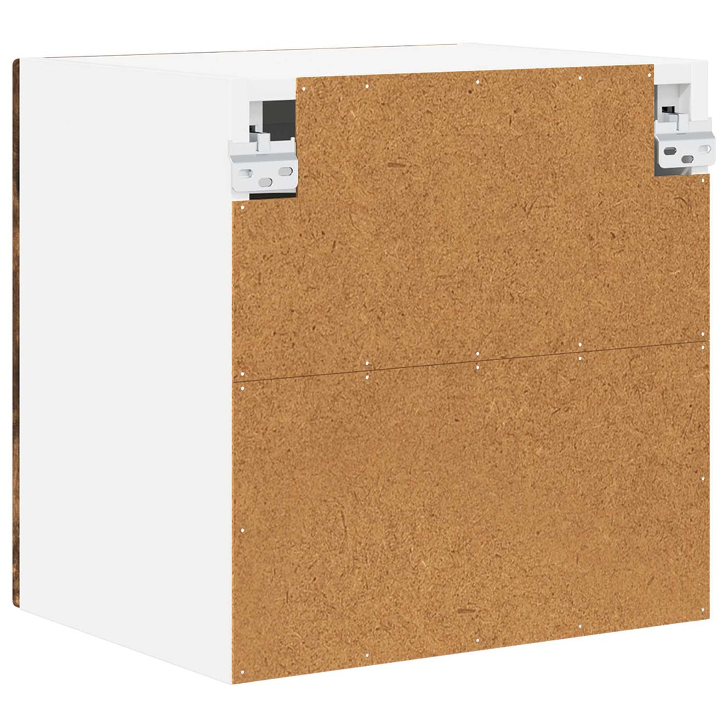 vidaXL Wall Glass Cabinet PORTO Smoked Oak 40 x 31 x 40 cm