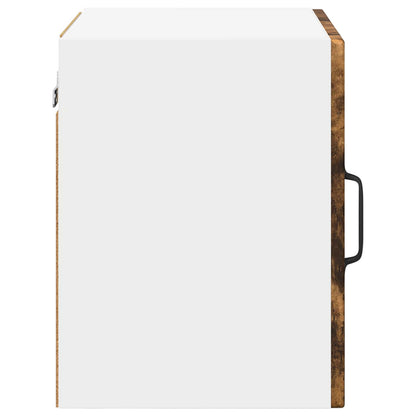 vidaXL Wall Glass Cabinet PORTO Smoked Oak 40 x 31 x 40 cm